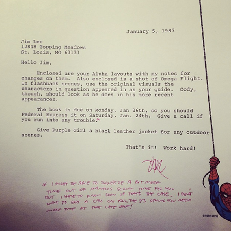 Illustration for article titled Jim Lee's rejection letters from Marvel and DC